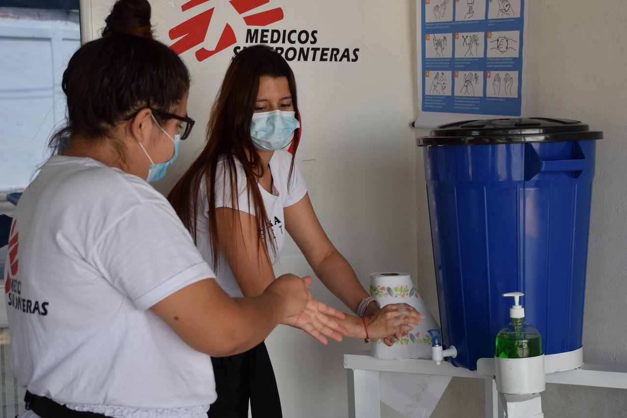 handenwaspunt ziekenhuis Tibú Colombia