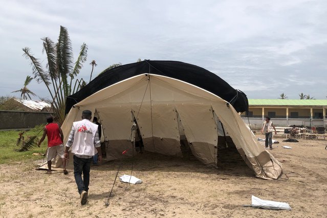 tent voor ziekenhuis na orkaan madagaskar