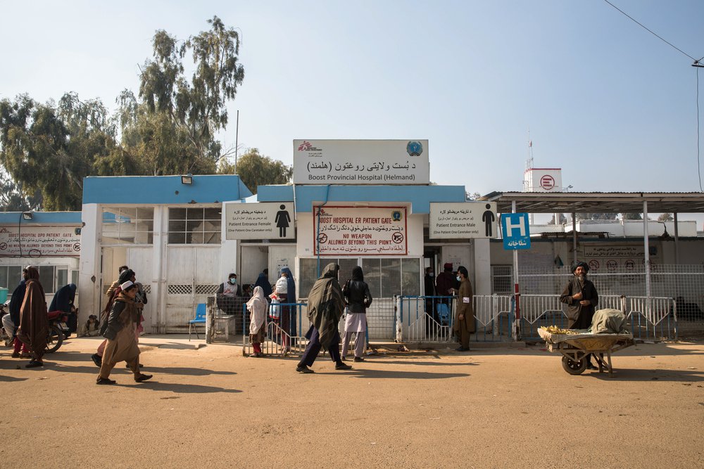 Het door Artsen Zonder Grenzen ondersteunde Boost-ziekenhuis in Lashkar Gah, in de provincie Helmand in Afghanistan.