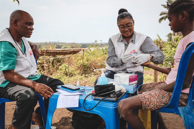 Malaria test in DR Congo