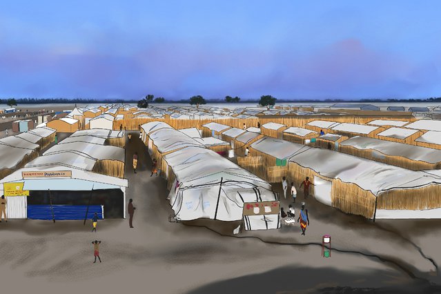 illustraties zijn gemaakt door de Zuid-Soedanese illustrator David Angelo Loiria.