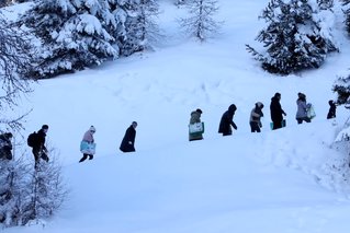 Wanhopige tocht door de bergen van Noord-Italië