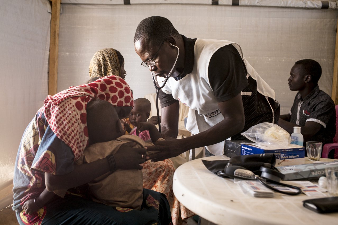 jonge vluchteling in onze kliniek in de regio Koulkime in Tsjaad