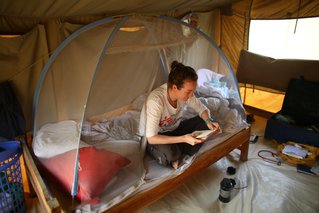 Jiske's tent in Bentiu