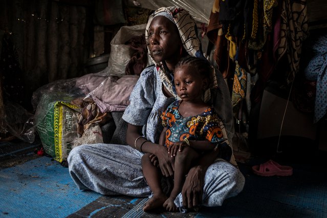 Kamp voor binnenlandse vluchtelingen in Ngala, Nigeria.