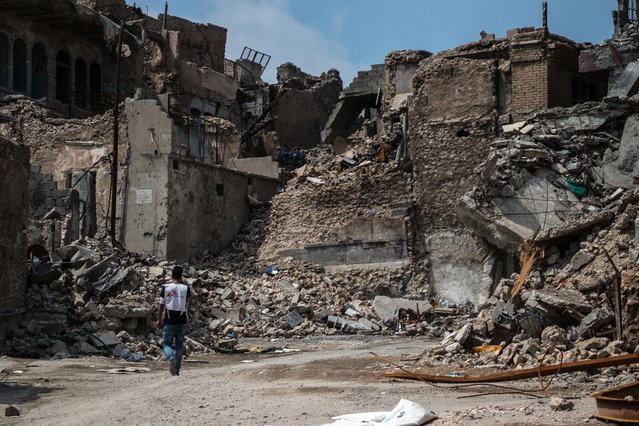 Artsen zonder Grenzen hulpverlener in Mosul, Irak.