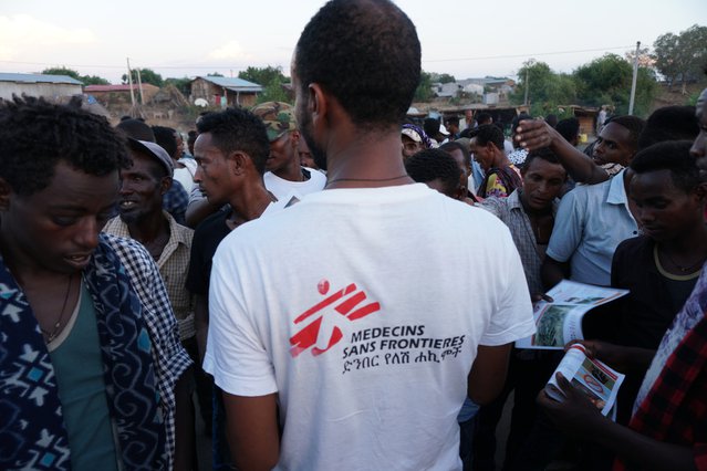 Artsen zonder Grenzen t-shirt in Abdurafi, Ethiopië.  © Susanne Doettling/MSF
