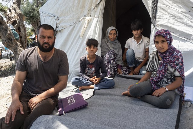 De dagen gaan in leegte voorbij en alles wat doen is in de rij staan. We kunnen hier niet langer blijven,’ zegt Magulah. Lesbos, Griekenland, juli 202