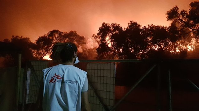 Brand kamp Moria 8 op 9 september 2020, Lesbos, Griekenland | Artsen zonder Grenzen