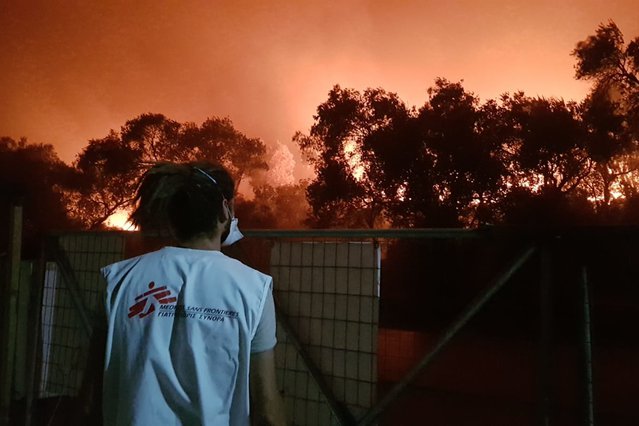 brand kamp moria 8 op 9 september 2020