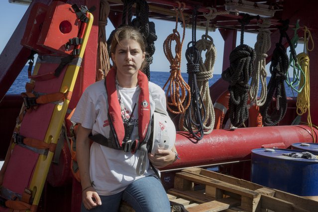 Stefanie werkt voor de tweede keer voor Artsen zonder Grenzen op een reddingsschip op de Middellandse Zee. © Kevin McElvaney/SOS Méditerranée