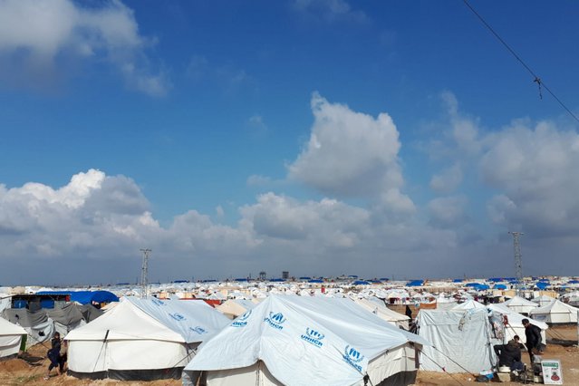 Kamp Al Hol in Noordoost-Syrië. In dit deel wonen Irakese vluchtelingen