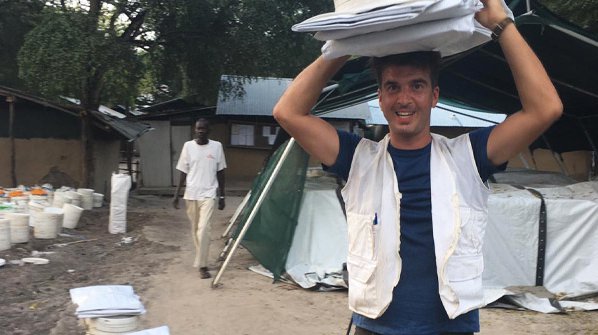 Logistiek medewerker Arie in Zuid-Soedan