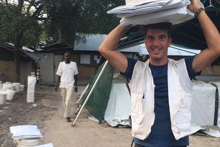 Logistiek medewerker Arie in Zuid-Soedan