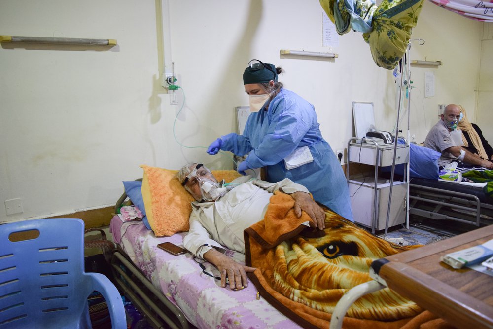 corona covid-19 ernstige coronasymptomen ziekenhuis bagdad irak  artsen zonder grenzen