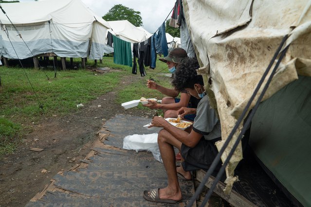 inds mei hebben onze teams meer dan 14.000 mensen behandeld in Bajo Chiquito, het aankomstpunt in Panama.